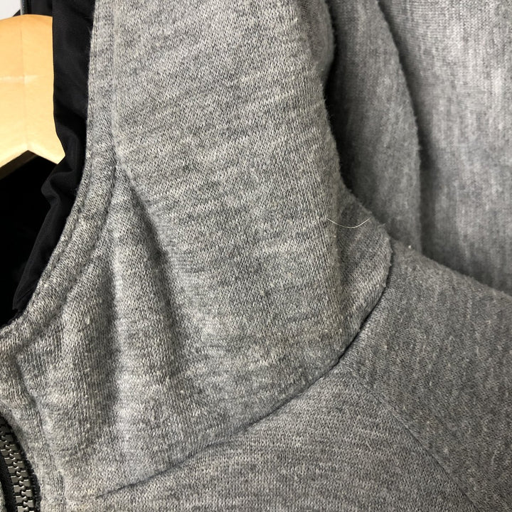 Vintage 90'S adidas reversible back logo padded hoodie/puffer jacket, size M, men's unclear black type Vintage Second Hand