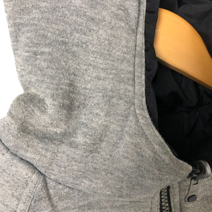 Vintage 90'S adidas reversible back logo padded hoodie/puffer jacket, size M, men's unclear black type Vintage Second Hand