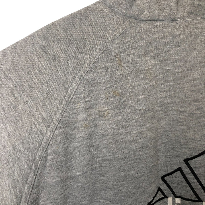 Vintage 90'S adidas reversible back logo padded hoodie/puffer jacket, size M, men's unclear black type Vintage Second Hand