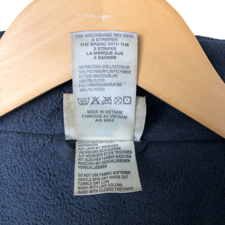 2000'S Adidas padded puffer jacket, men's size M polyamide black type Vintage Second Hand