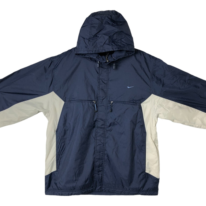 2000'S Nike Reversible Padded Parka Puffer Jacket Men's XL Nylon navy blue type Vintage Second Hand