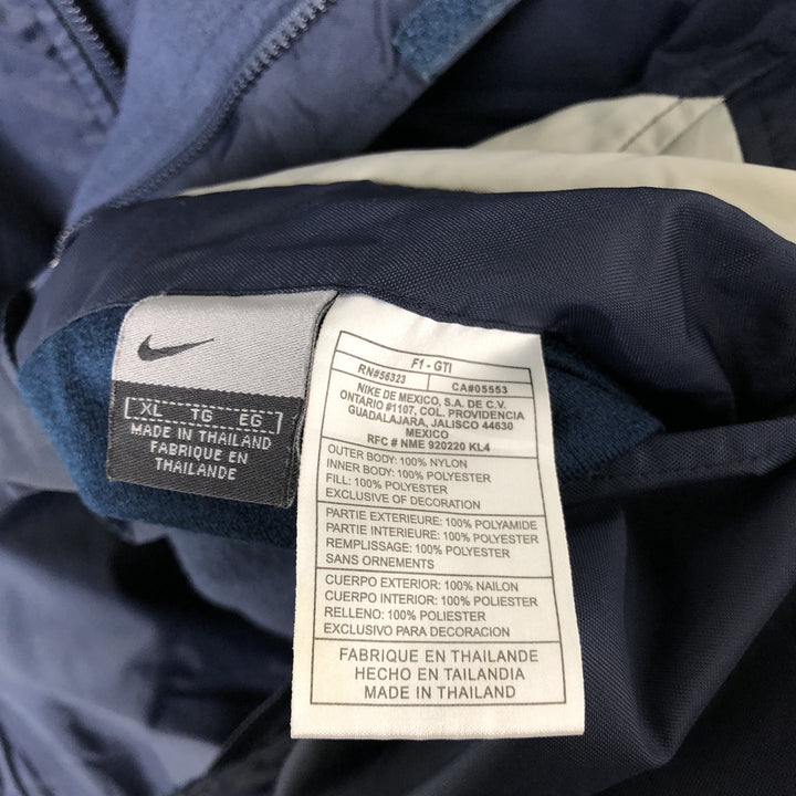 2000'S Nike Reversible Padded Parka Puffer Jacket Men's XL Nylon navy blue type Vintage Second Hand