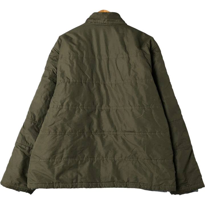 2000'S Adidas padded puffer jacket, men's size XL polyester Khaki type Vintage Second Hand