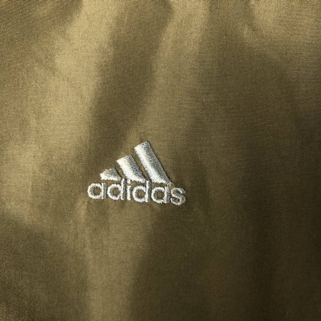 2000'S Adidas padded puffer jacket, men's size XL polyester Khaki type Vintage Second Hand