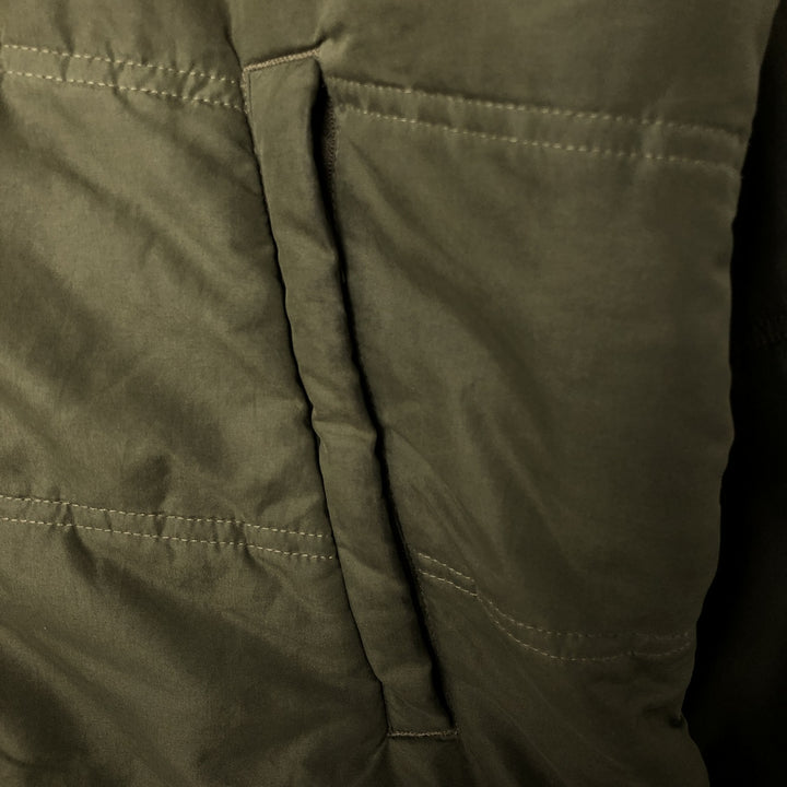 2000'S Adidas padded puffer jacket, men's size XL polyester Khaki type Vintage Second Hand