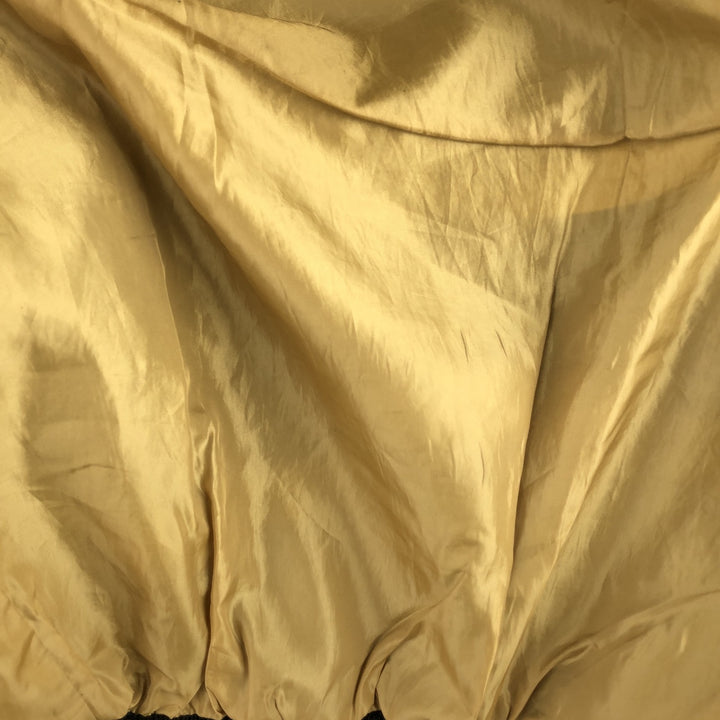 A-2 type leather flight jacket, men's size L Genuine Leather Cowhide black type Vintage Second Hand