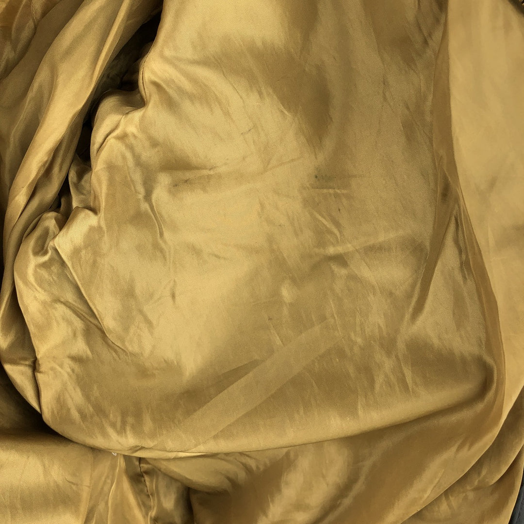 A-2 type leather flight jacket, men's size L Genuine Leather Cowhide black type Vintage Second Hand