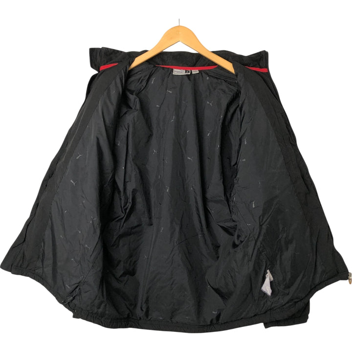 90s-00'S PUMA padded puffer jacket, men's size L unclear black type Vintage Second Hand