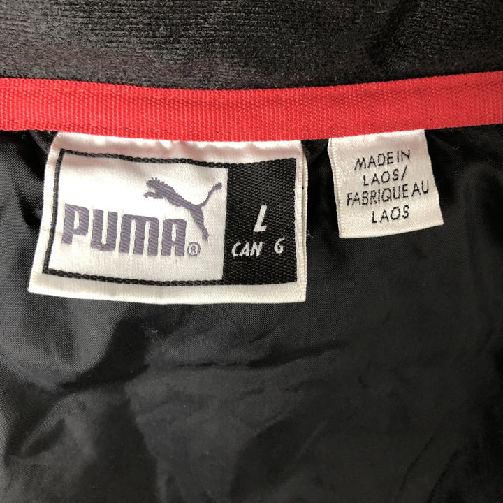 90s-00'S PUMA padded puffer jacket, men's size L unclear black type Vintage Second Hand