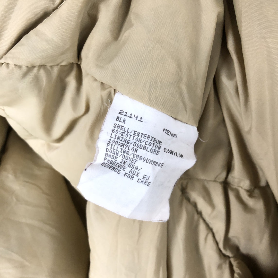 90'S WOOLRICH Down Jacket, Made in USA, Men's Size L, Vintage cotton black type Vintage Second Hand