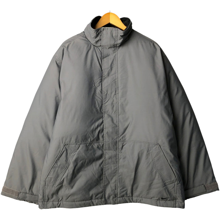 90'S Nike padded puffer jacket, men's size XL polyester gray type Vintage Second Hand