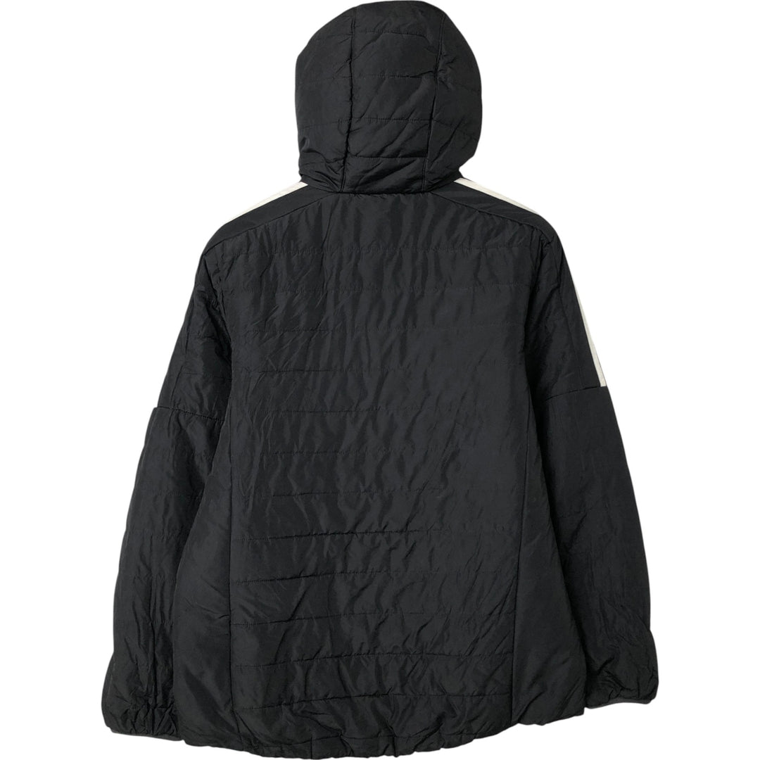Adidas padded hoodie/puffer jacket, men's size XL recycled polyester black type Vintage Second Hand