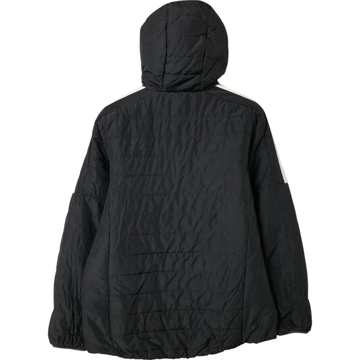 Adidas padded hoodie/puffer jacket, men's size XL recycled polyester black type Vintage Second Hand