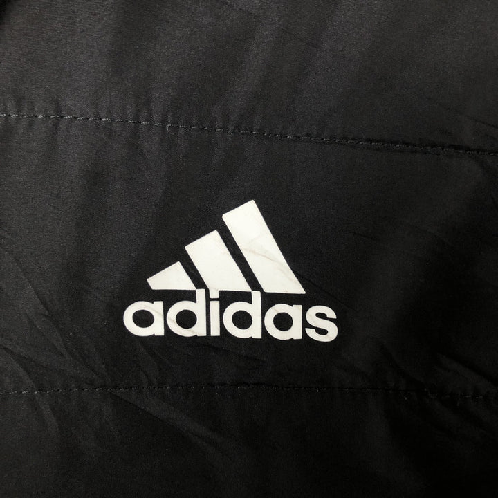Adidas padded hoodie/puffer jacket, men's size XL recycled polyester black type Vintage Second Hand