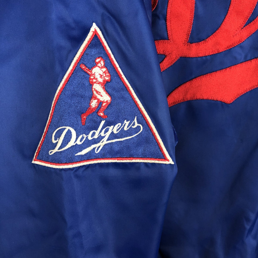 Majestic MLB Los Angeles Dodgers Padded Varsity Jacket, Men's Size L polyester blue type Vintage Second Hand