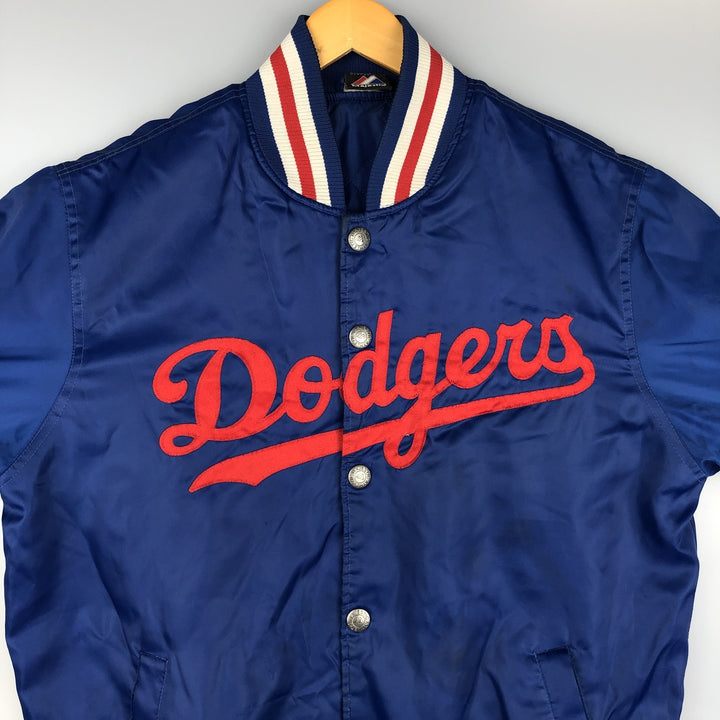 Majestic MLB Los Angeles Dodgers Padded Varsity Jacket, Men's Size L polyester blue type Vintage Second Hand
