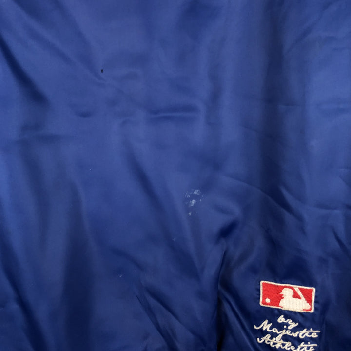 Majestic MLB Los Angeles Dodgers Padded Varsity Jacket, Men's Size L polyester blue type Vintage Second Hand