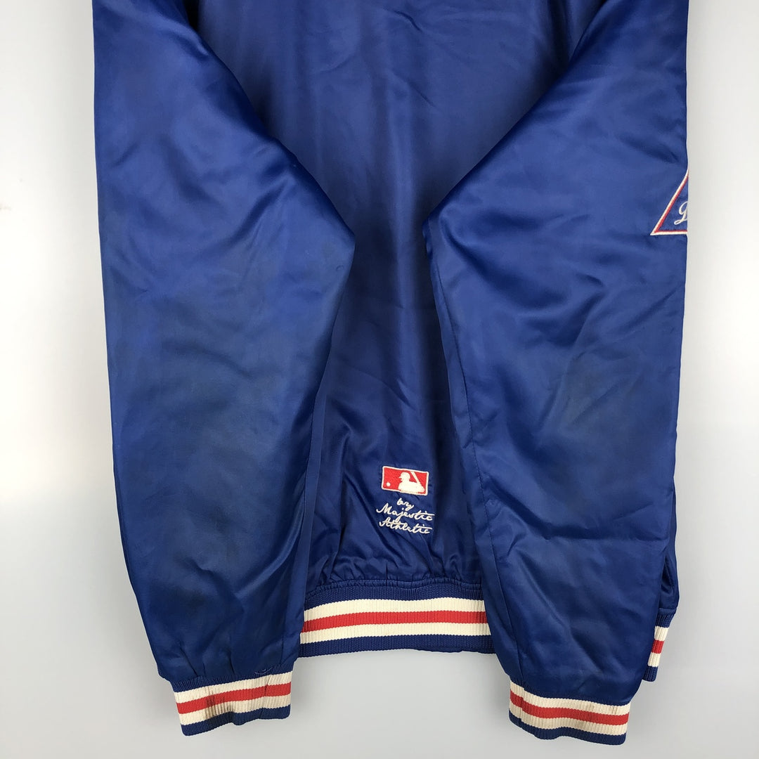 Majestic MLB Los Angeles Dodgers Padded Varsity Jacket, Men's Size L polyester blue type Vintage Second Hand