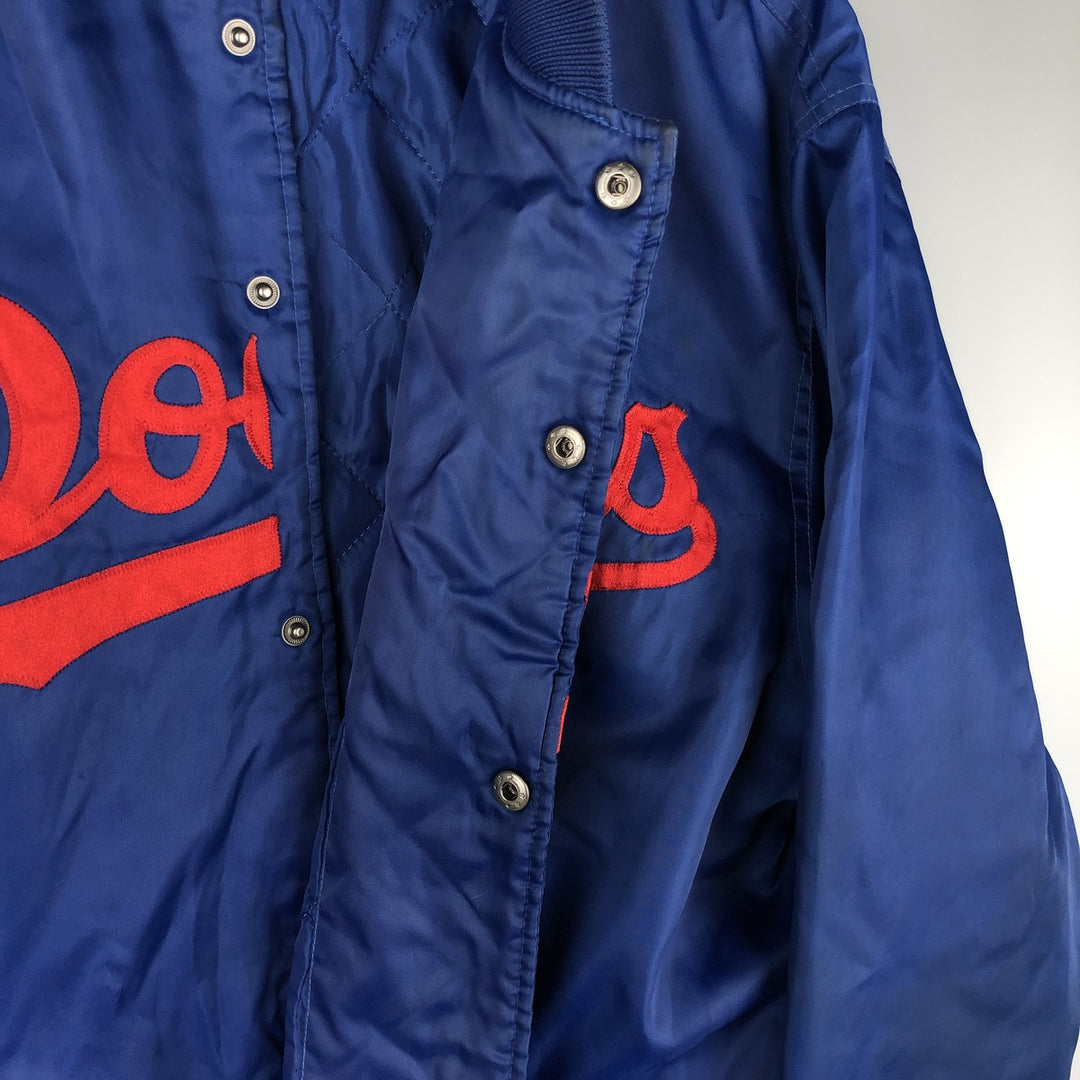 Majestic MLB Los Angeles Dodgers Padded Varsity Jacket, Men's Size L polyester blue type Vintage Second Hand