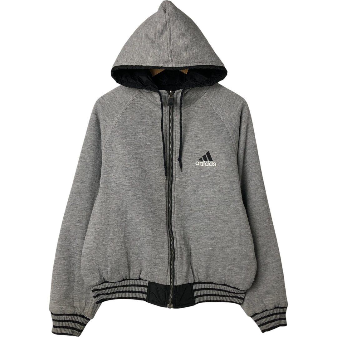 Vintage 90'S adidas reversible padded puffer jacket with back logo, size small, men's unclear black type Vintage Second Hand