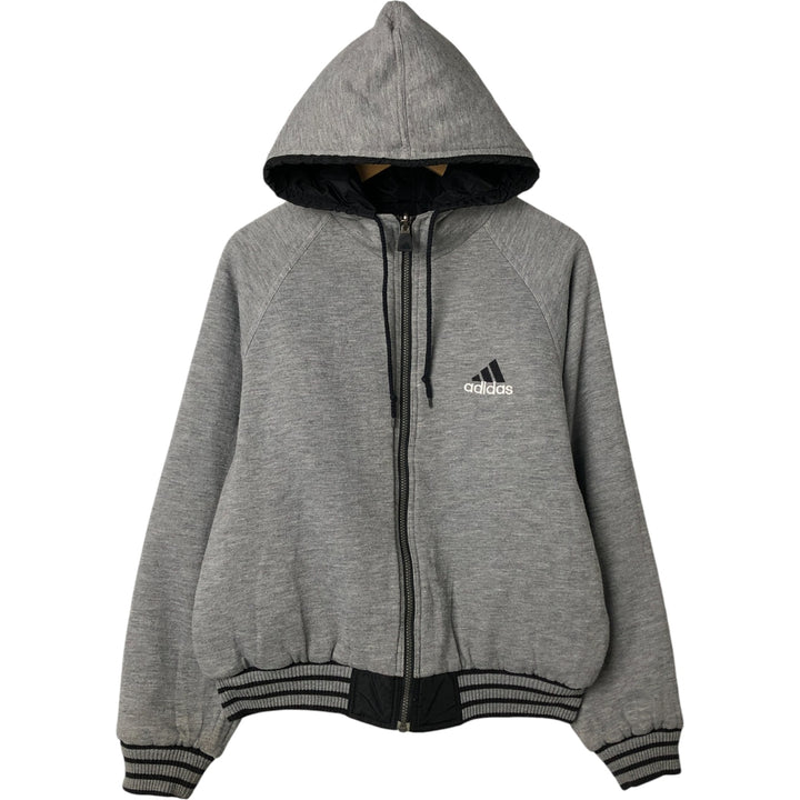 Vintage 90'S adidas reversible padded puffer jacket with back logo, size small, men's unclear black type Vintage Second Hand