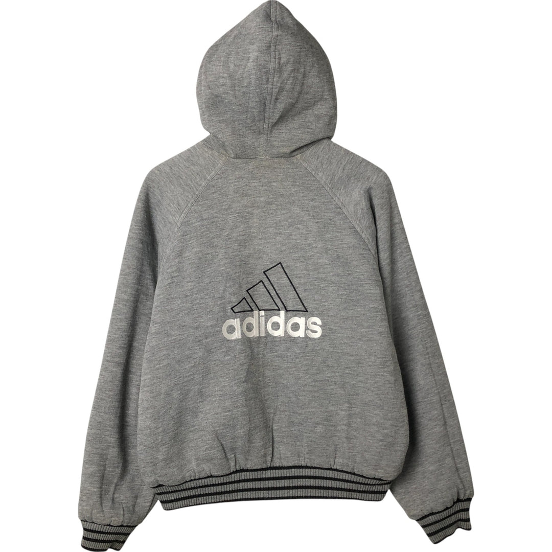 Vintage 90'S adidas reversible padded puffer jacket with back logo, size small, men's unclear black type Vintage Second Hand