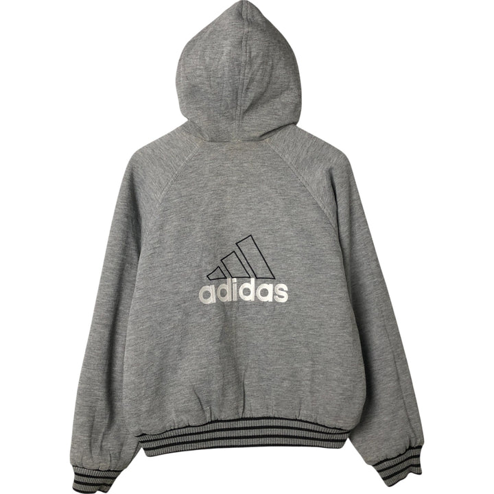 Vintage 90'S adidas reversible padded puffer jacket with back logo, size small, men's unclear black type Vintage Second Hand