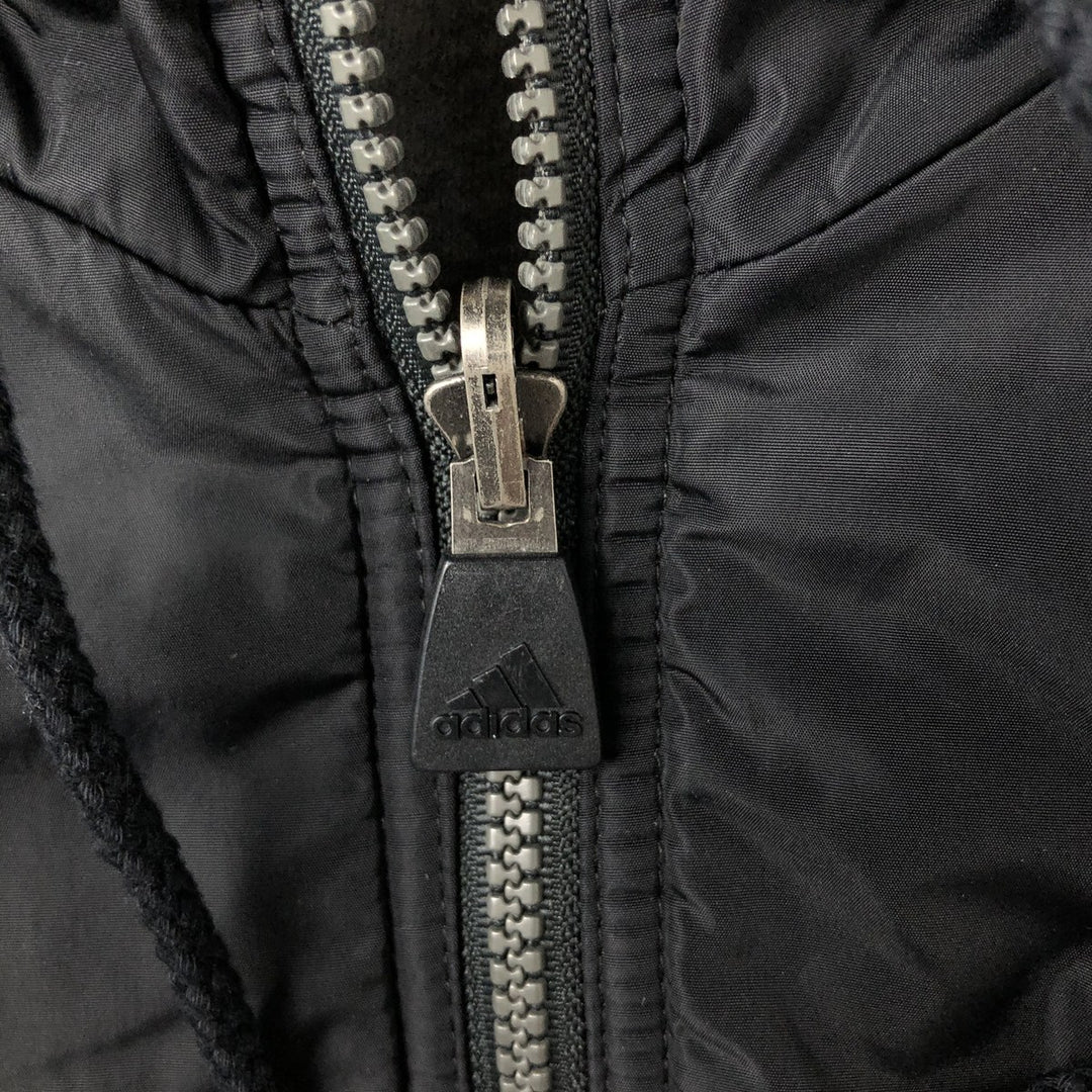 Vintage 90'S adidas reversible padded puffer jacket with back logo, size small, men's unclear black type Vintage Second Hand