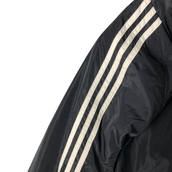 Vintage 90'S adidas reversible padded puffer jacket with back logo, size small, men's unclear black type Vintage Second Hand