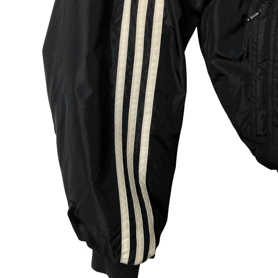 Vintage 90'S adidas reversible padded puffer jacket with back logo, size small, men's unclear black type Vintage Second Hand