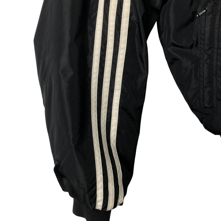 Vintage 90'S adidas reversible padded puffer jacket with back logo, size small, men's unclear black type Vintage Second Hand