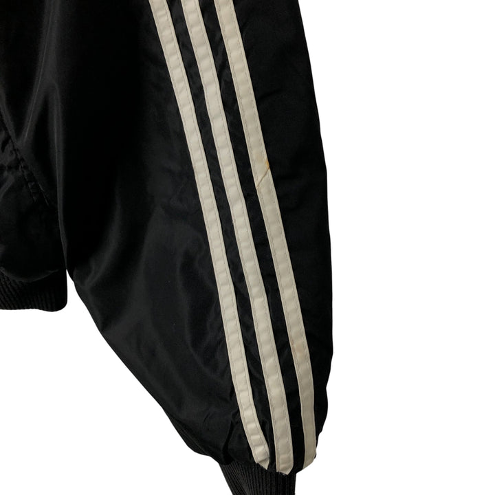 Vintage 90'S adidas reversible padded puffer jacket with back logo, size small, men's unclear black type Vintage Second Hand