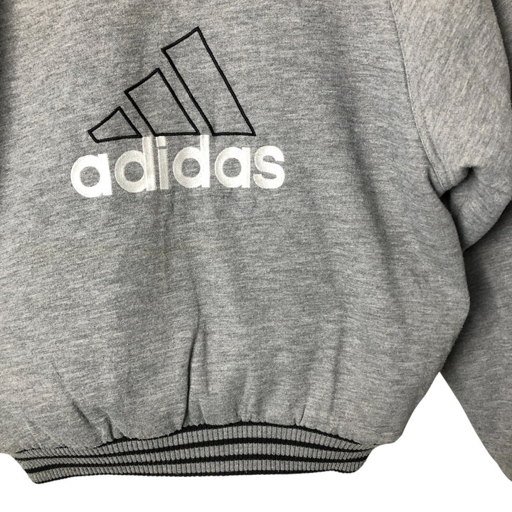 Vintage 90'S adidas reversible padded puffer jacket with back logo, size small, men's unclear black type Vintage Second Hand