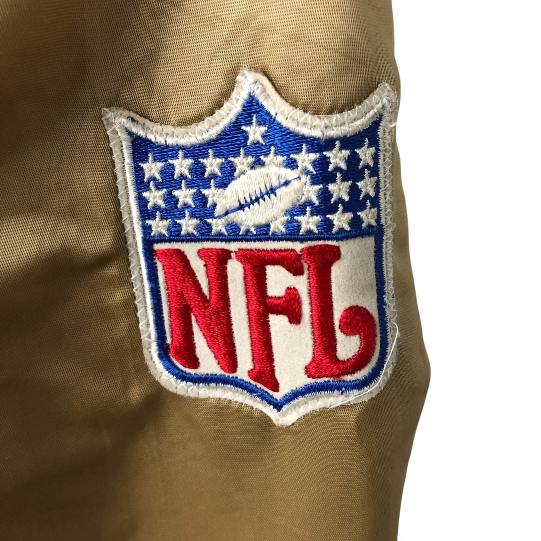 80s-90'S Starter NFL San Francisco 49ers Padded Nylon Stadium Jacket, Men's Size L Nylon Gold type Vintage Second Hand
