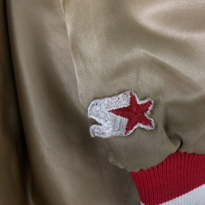 80s-90'S Starter NFL San Francisco 49ers Padded Nylon Stadium Jacket, Men's Size L Nylon Gold type Vintage Second Hand