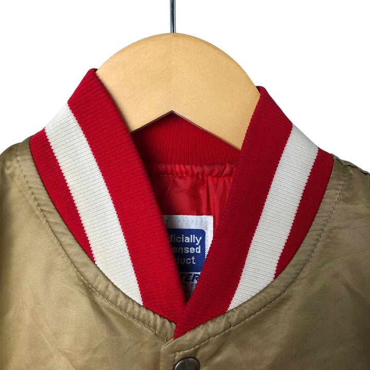 80s-90'S Starter NFL San Francisco 49ers Padded Nylon Stadium Jacket, Men's Size L Nylon Gold type Vintage Second Hand