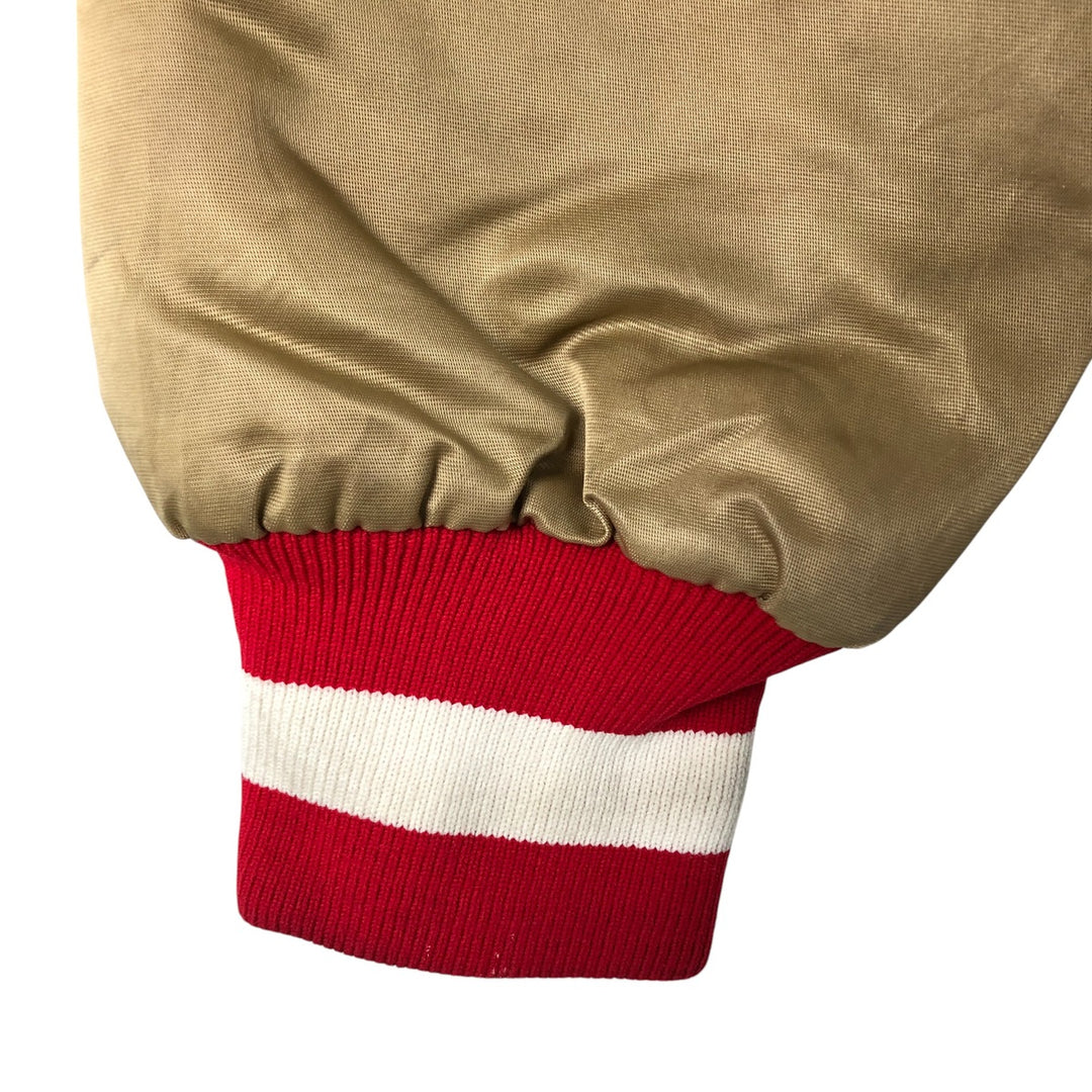 80s-90'S Starter NFL San Francisco 49ers Padded Nylon Stadium Jacket, Men's Size L Nylon Gold type Vintage Second Hand