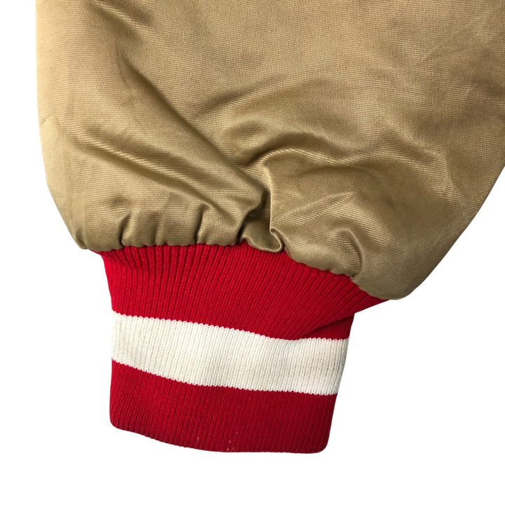 80s-90'S Starter NFL San Francisco 49ers Padded Nylon Stadium Jacket, Men's Size L Nylon Gold type Vintage Second Hand