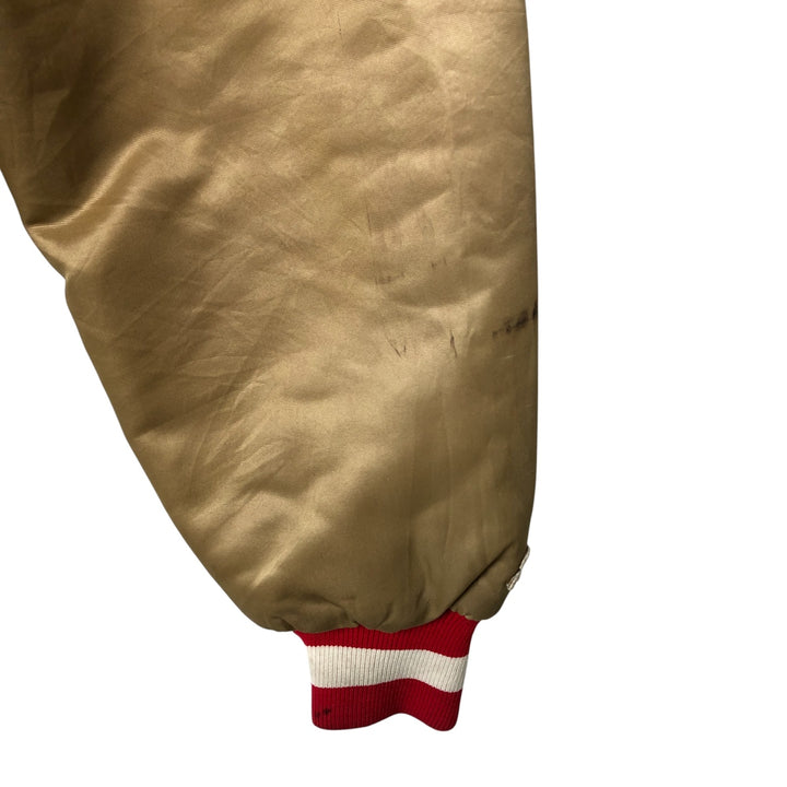 80s-90'S Starter NFL San Francisco 49ers Padded Nylon Stadium Jacket, Men's Size L Nylon Gold type Vintage Second Hand