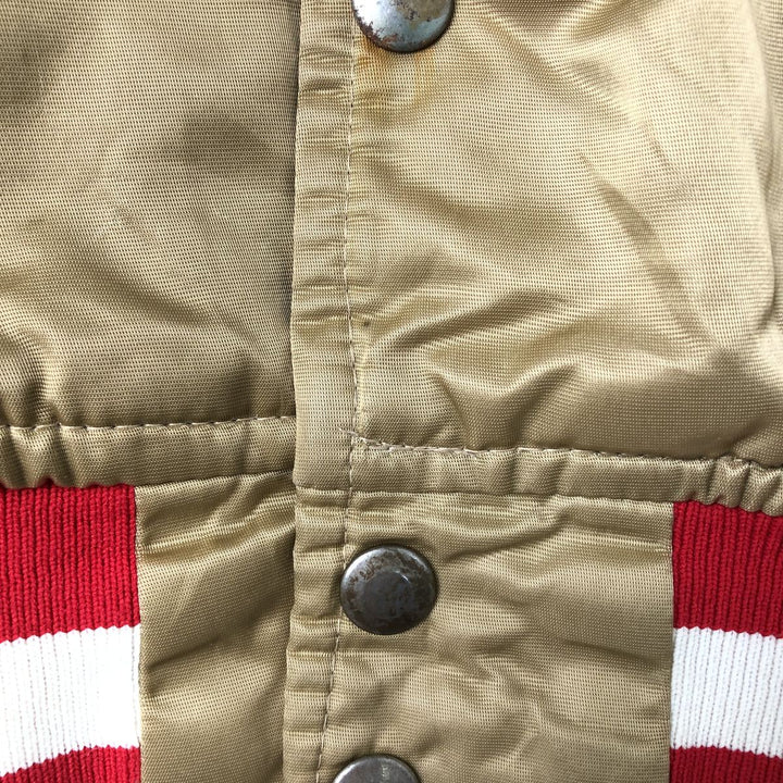 80s-90'S Starter NFL San Francisco 49ers Padded Nylon Stadium Jacket, Men's Size L Nylon Gold type Vintage Second Hand