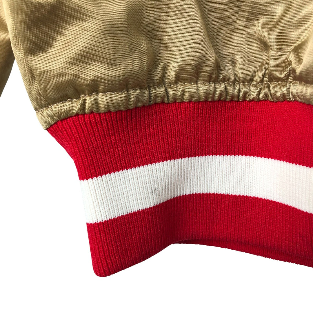 80s-90'S Starter NFL San Francisco 49ers Padded Nylon Stadium Jacket, Men's Size L Nylon Gold type Vintage Second Hand