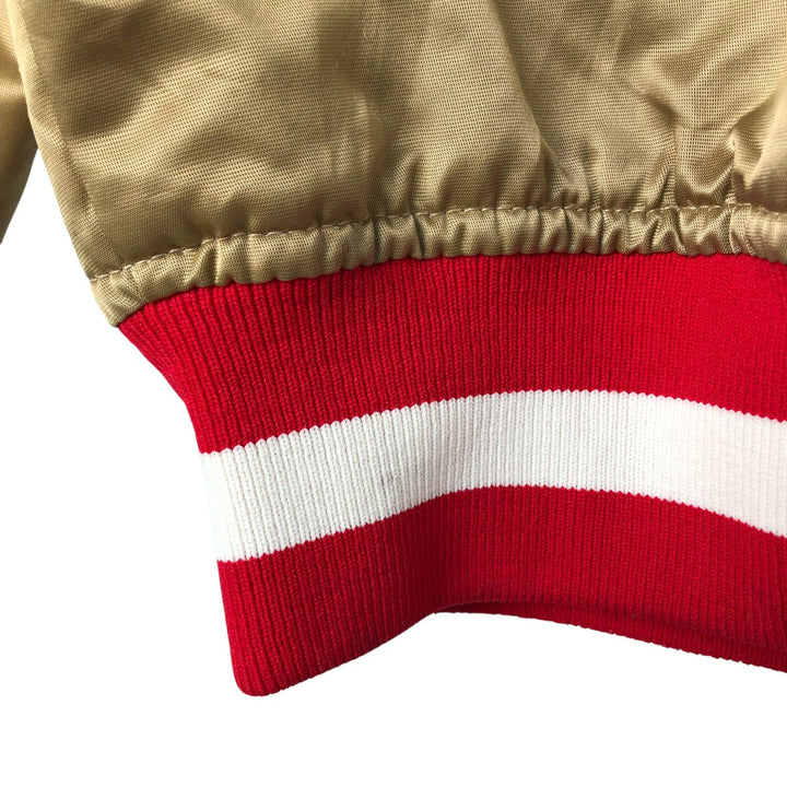 80s-90'S Starter NFL San Francisco 49ers Padded Nylon Stadium Jacket, Men's Size L Nylon Gold type Vintage Second Hand