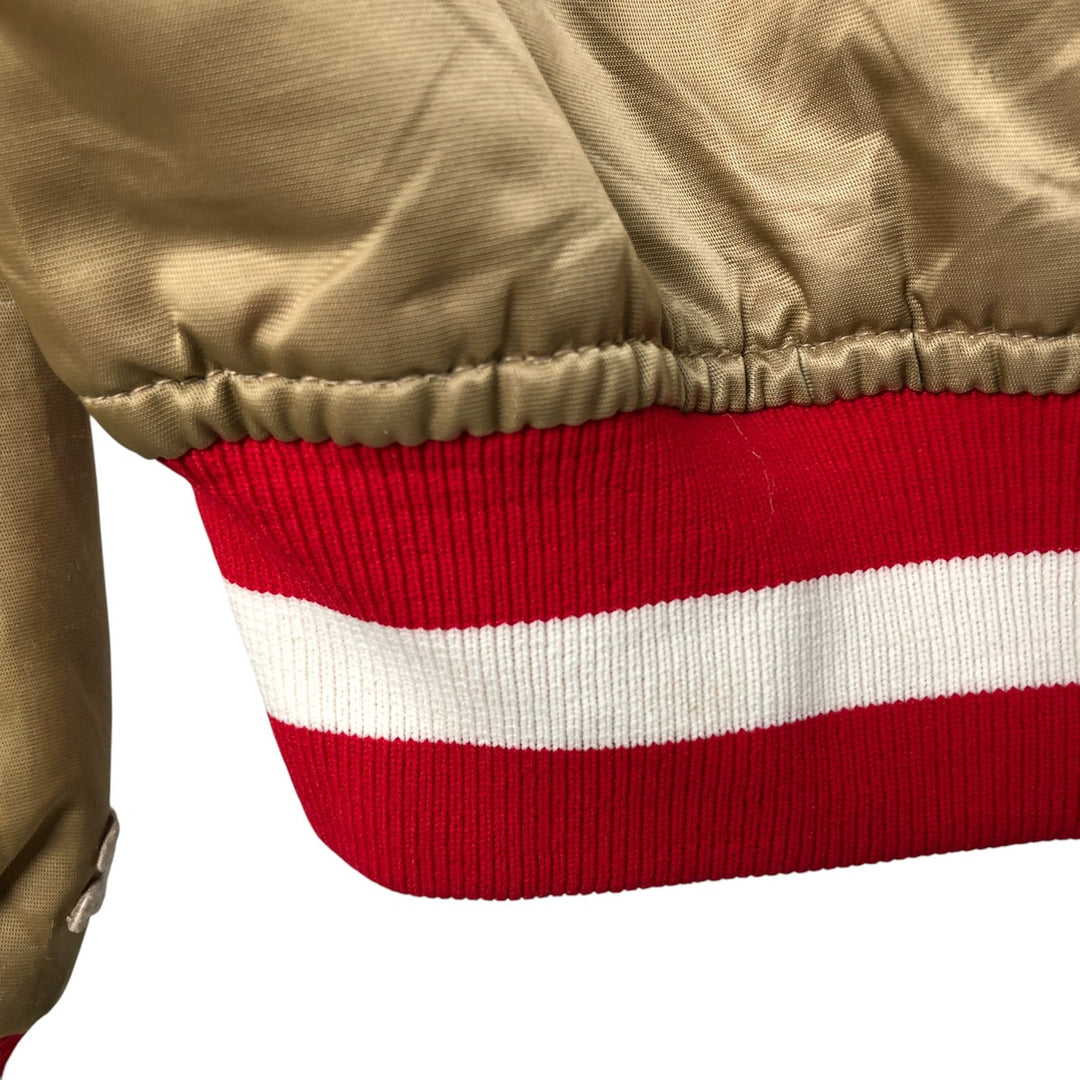 80s-90'S Starter NFL San Francisco 49ers Padded Nylon Stadium Jacket, Men's Size L Nylon Gold type Vintage Second Hand