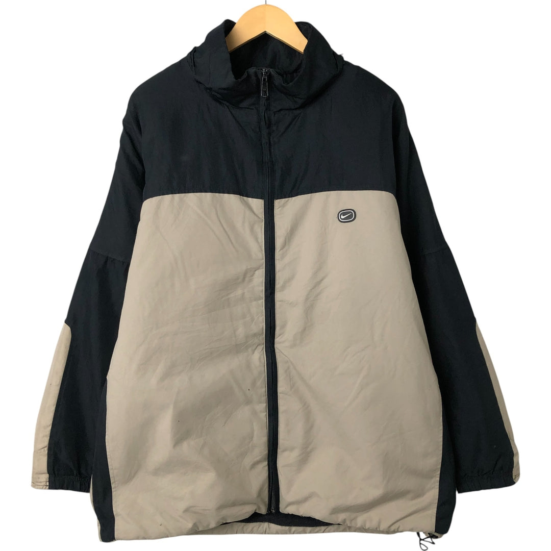 2000'S Nike padded puffer jacket, men's size L unclear Beige type Vintage Second Hand