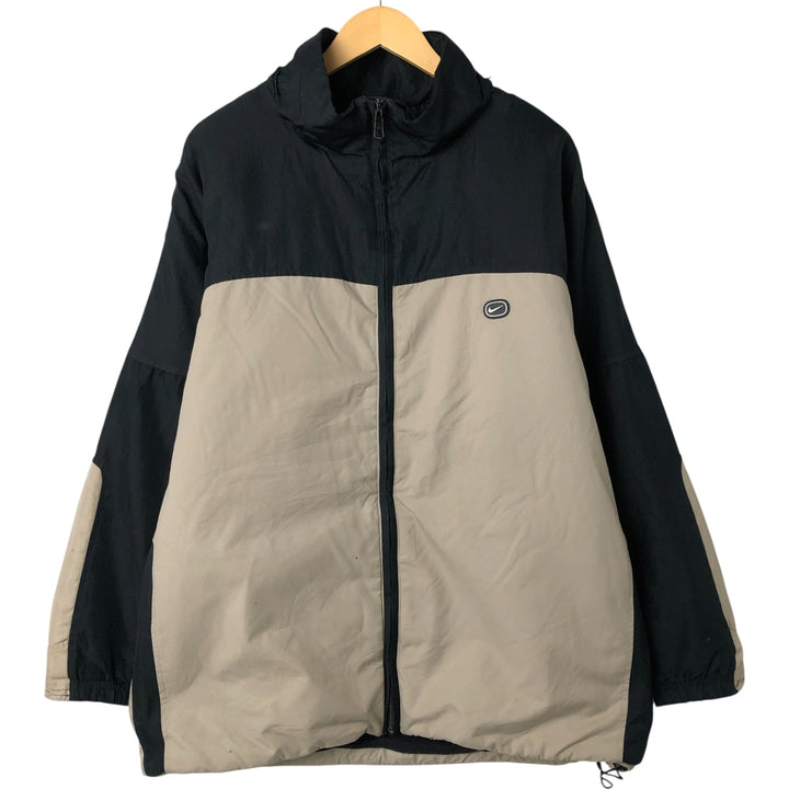 2000'S Nike padded puffer jacket, men's size L unclear Beige type Vintage Second Hand