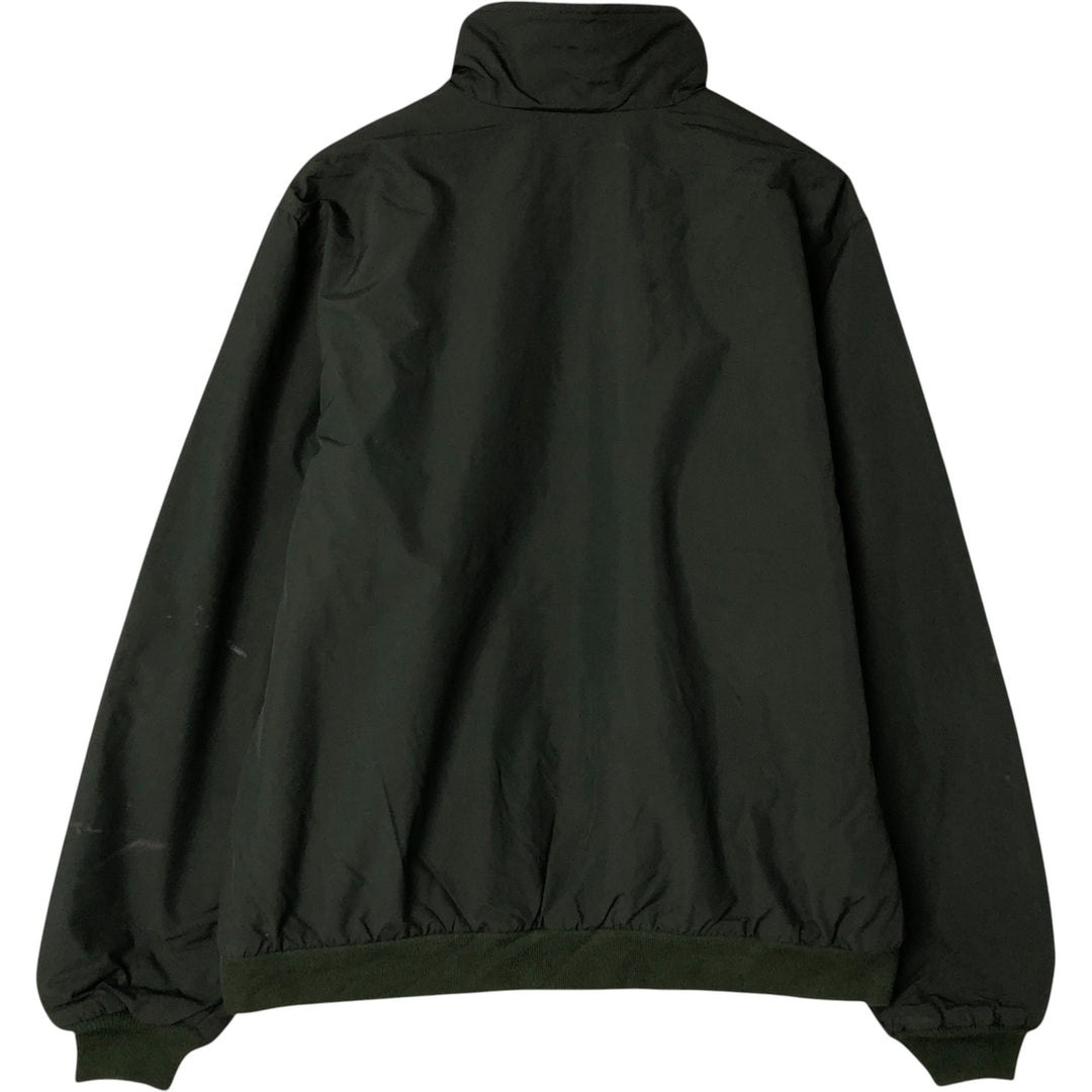 90s-00'S LLBean padded nylon blouson, men's size L Nylon Green type dark green Vintage Second Hand