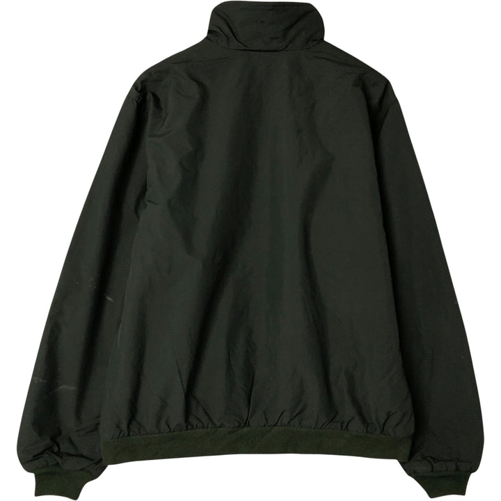 90s-00'S LLBean padded nylon blouson, men's size L Nylon Green type dark green Vintage Second Hand