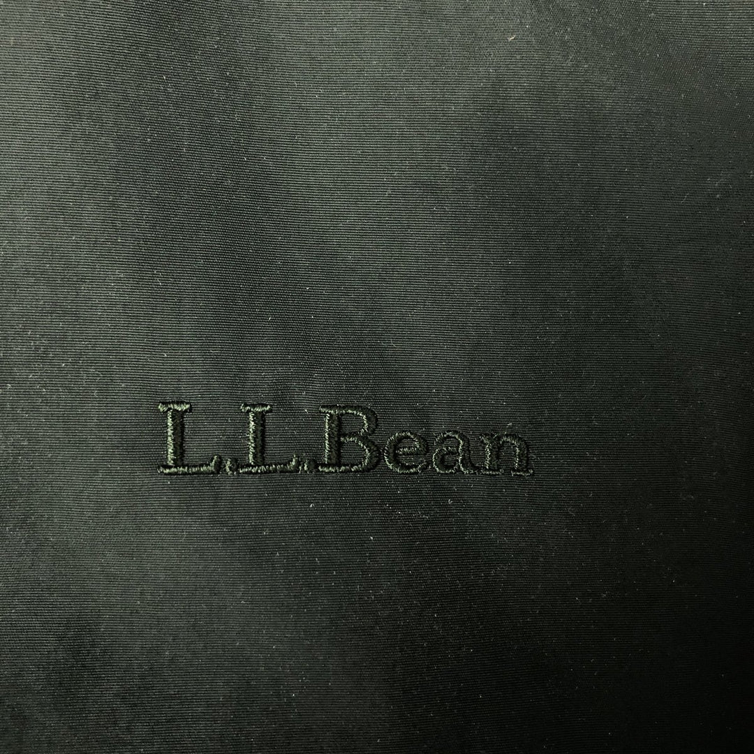 90s-00'S LLBean padded nylon blouson, men's size L Nylon Green type dark green Vintage Second Hand