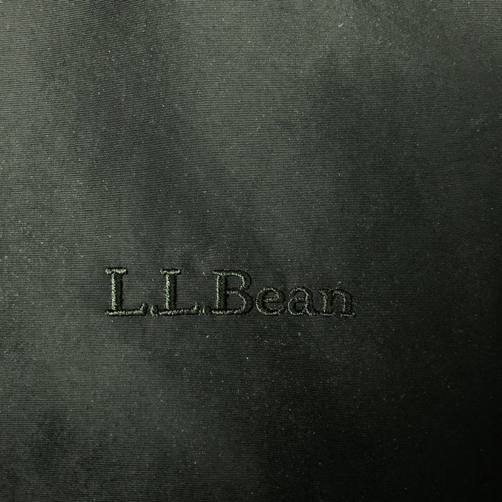 90s-00'S LLBean padded nylon blouson, men's size L Nylon Green type dark green Vintage Second Hand