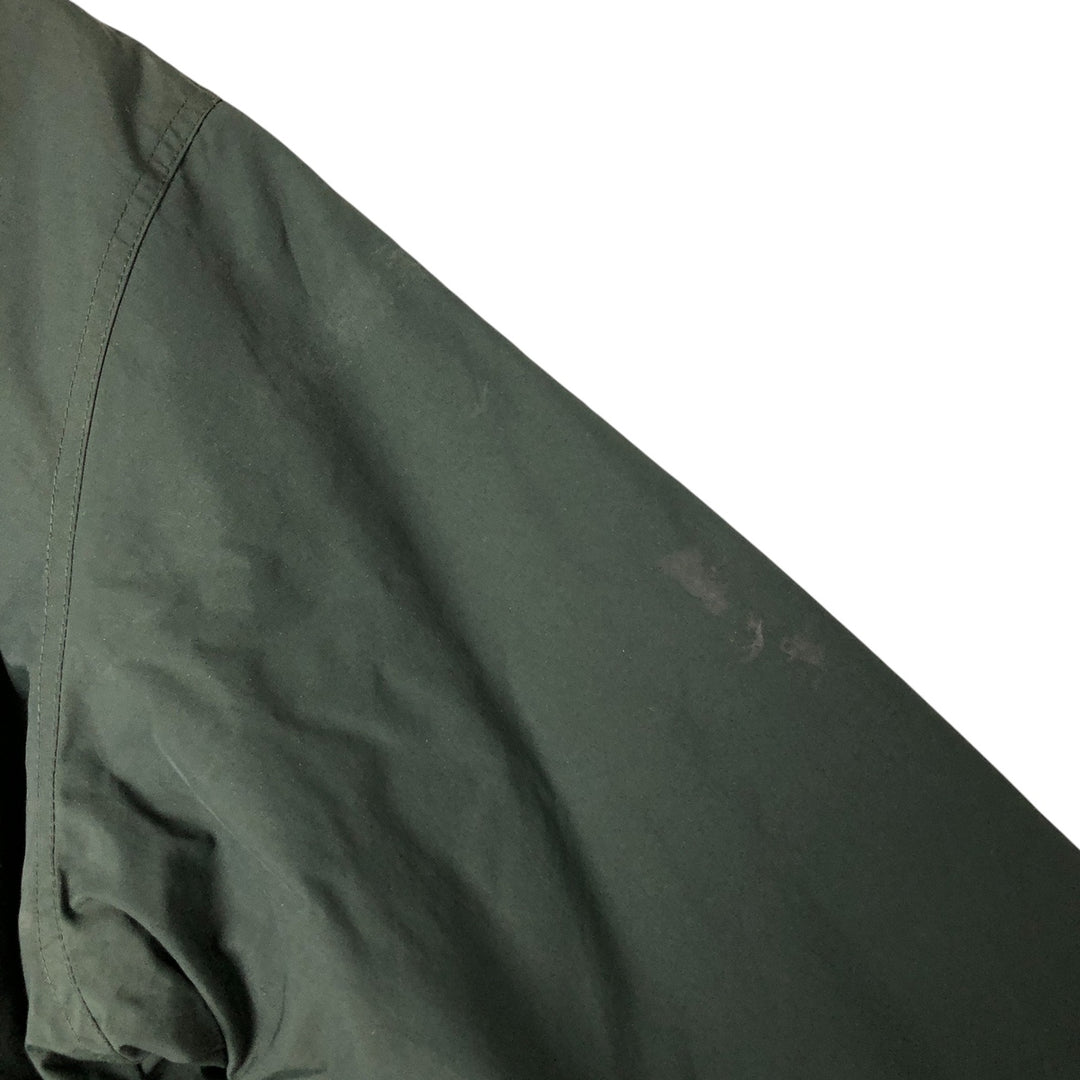 90s-00'S LLBean padded nylon blouson, men's size L Nylon Green type dark green Vintage Second Hand